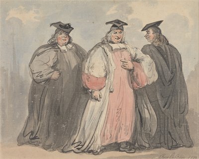 Three Clerical Scholars by Thomas Rowlandson